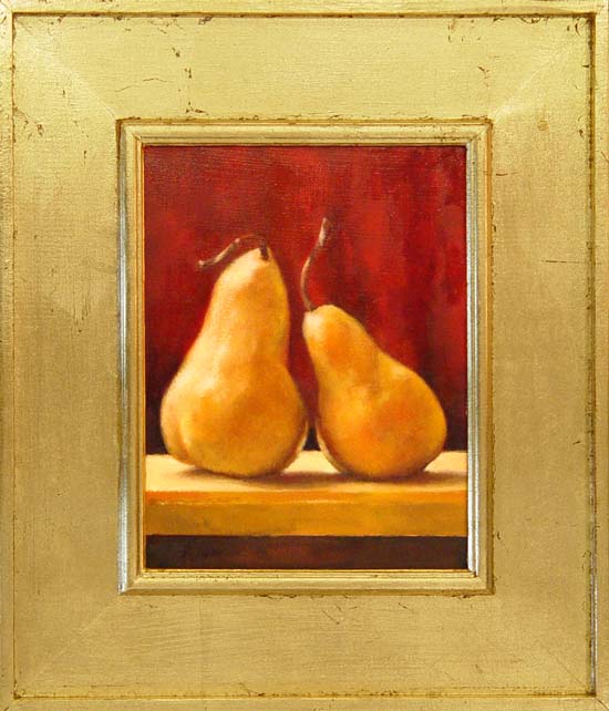 2 Pears on Table/Red